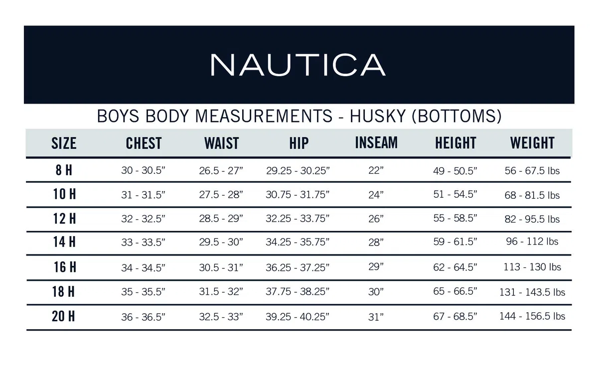 Nautica Big Boys' Uniform Flat Front Pant, Negro, Large/16