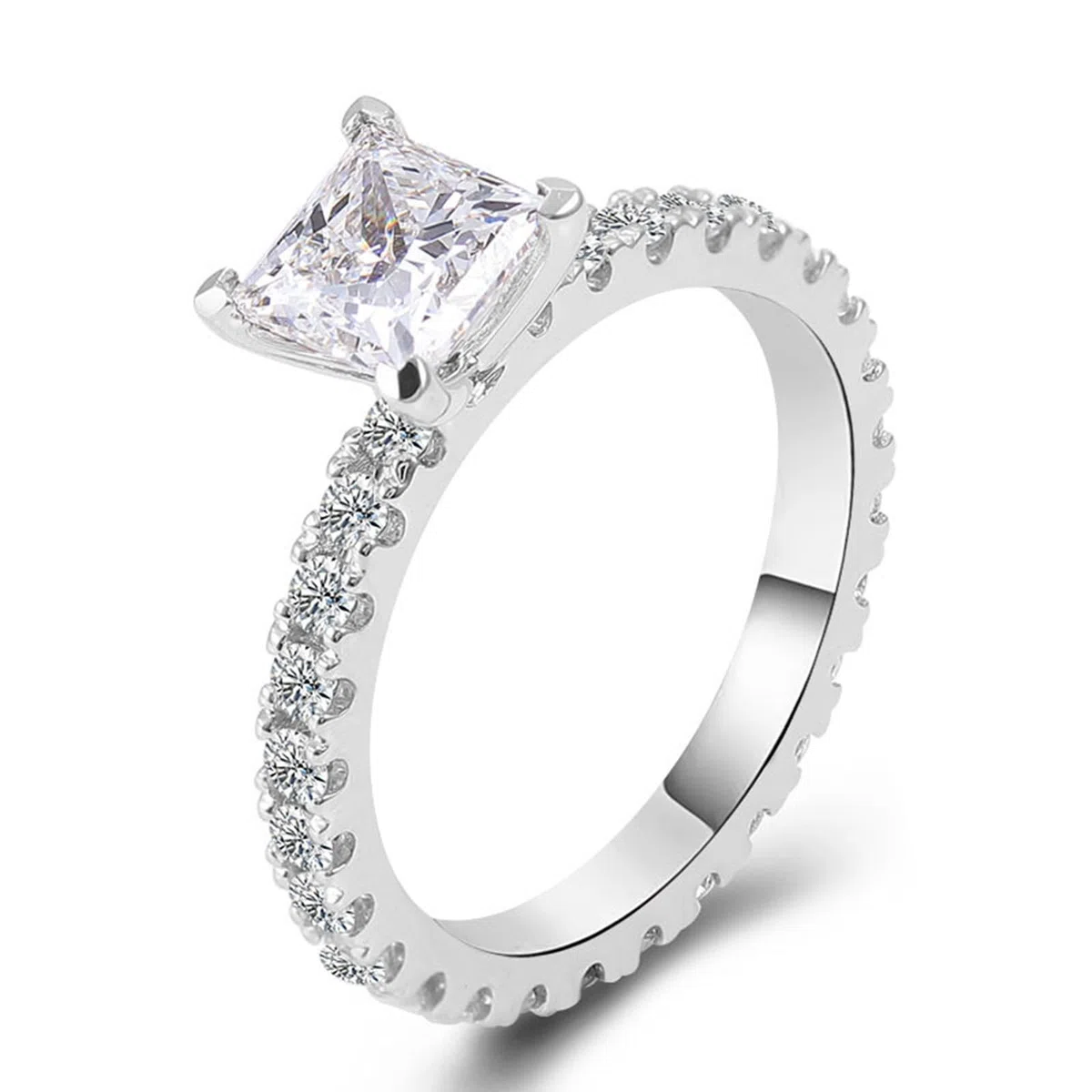 Anillos Mujeres Pulgares Anillos Mujeres Flaco Princesa Cuadrado Forma Mejor Novia Regalos Cumpleaños