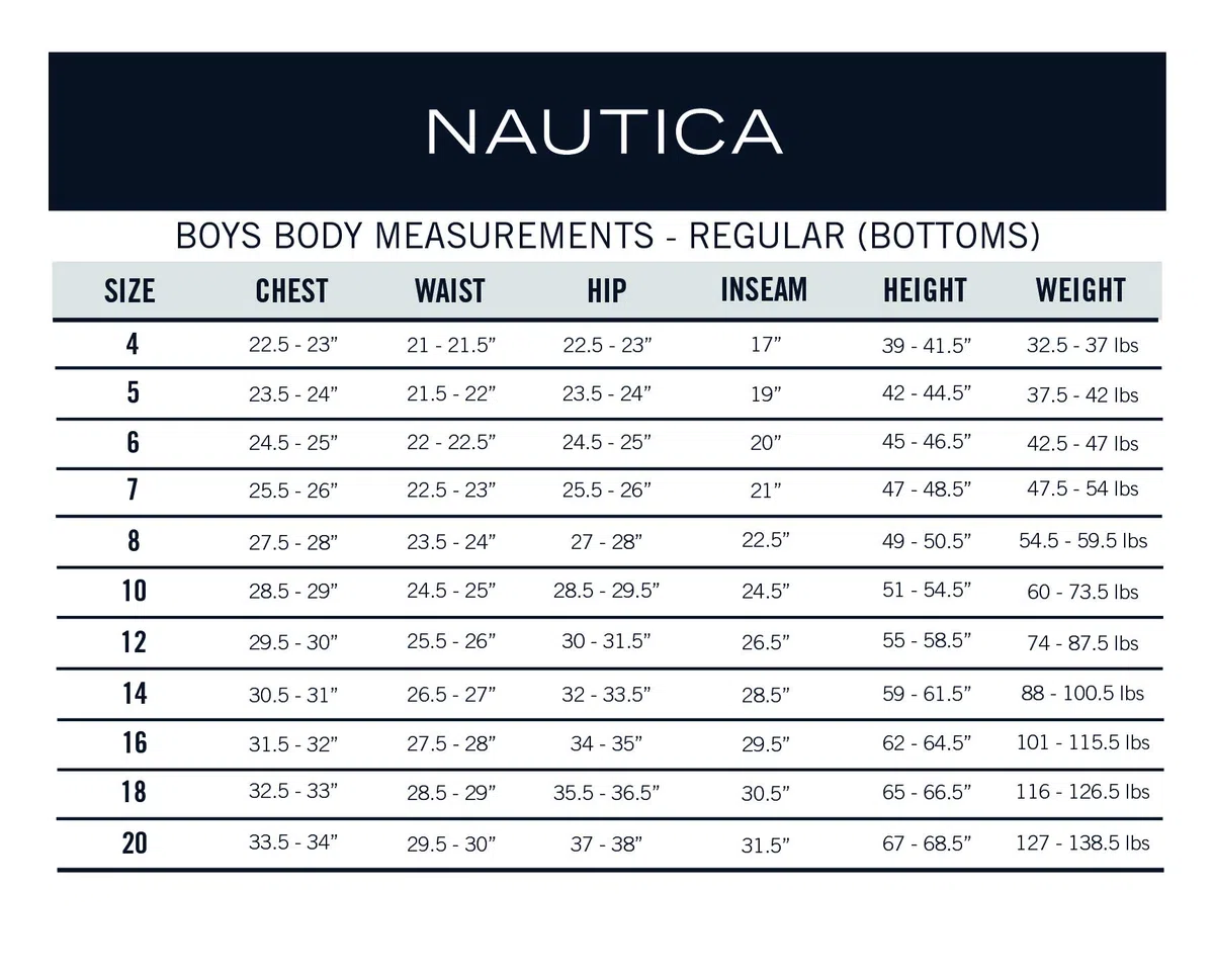 Nautica Big Boys' Uniform Flat Front Pant, Negro, Large/16