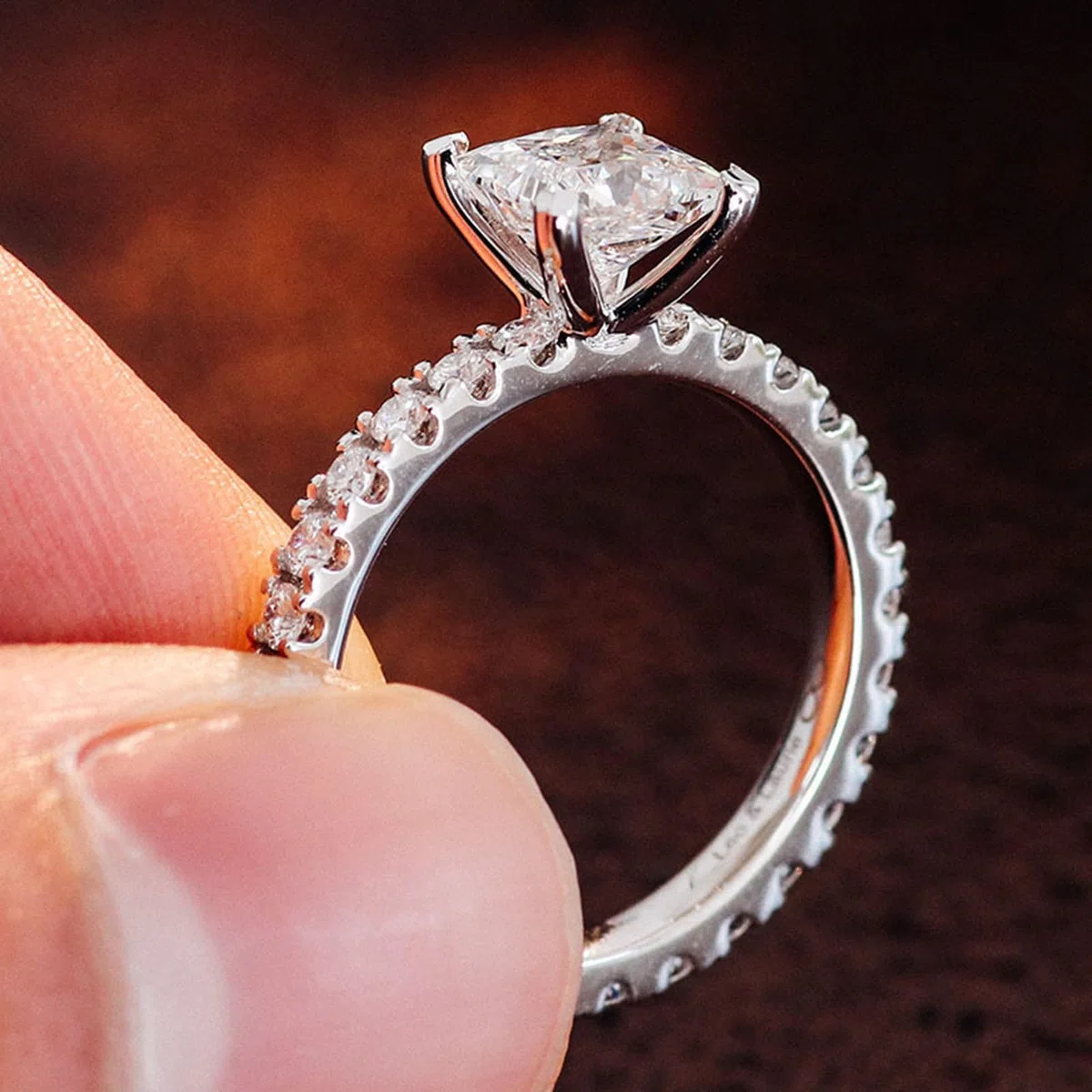 Anillos Mujeres Pulgares Anillos Mujeres Flaco Princesa Cuadrado Forma Mejor Novia Regalos Cumpleaños